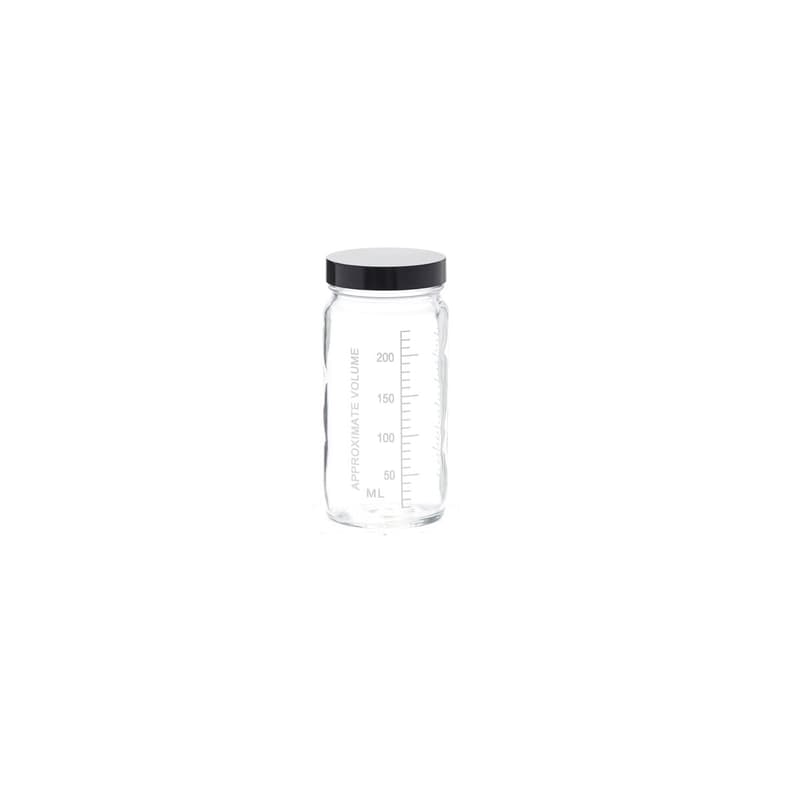 Frasco Graduado de Vidrio 250 mL Boca Ancha