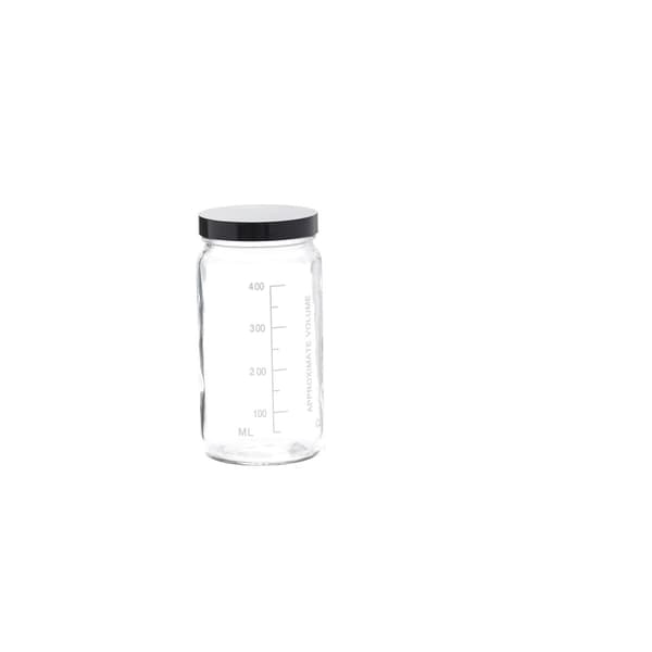 Frasco Graduado de Vidrio 500 mL Boca Ancha